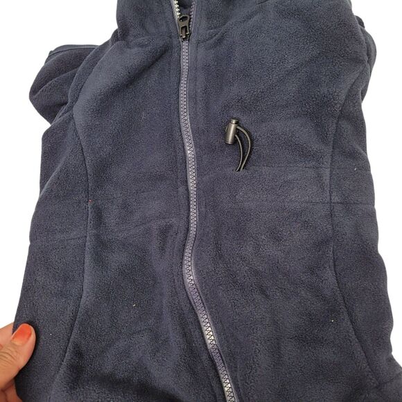 Dog Jumpsuit Jacket Sweater Clothes Zip Up Fleece Navy Blue Small - Picture 3 of 7